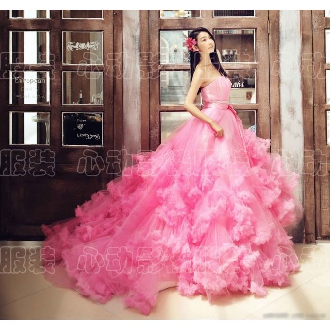 Gaun Pengantin 0080816 Pink Wedding Gown Wedding Dress