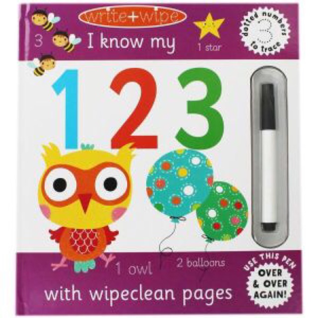 on BOOKED BBW Ready Stock Wipe Clean I Know My 123