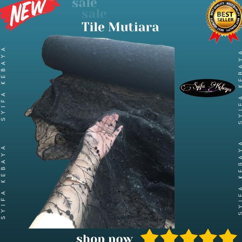 Tulle Mutiara. Kain Brokat Tile Mutiara Warna Hitam. Brukat Tille Akar. Tule Mutiara. Burkat Berukat