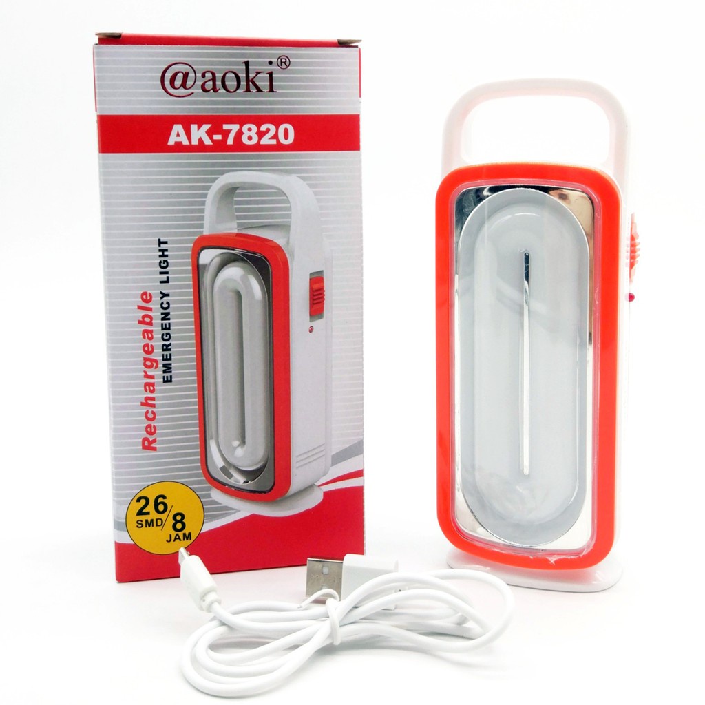 Lampu Emergency USB Super Terang - Aoki Ak - 7820A 26Smd