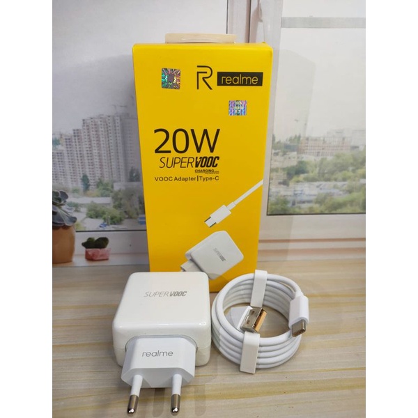 Charger Realme Super VOOC Original 100% 20Watt/30Watt/33Watt/50Watt/65Watt/80Watt USB  Tipe C