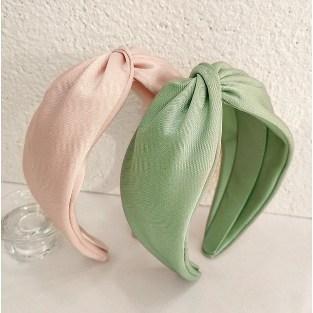 Bando Bandana Korea Wanita / Bando Simpul Simple Polos Colorful Loa