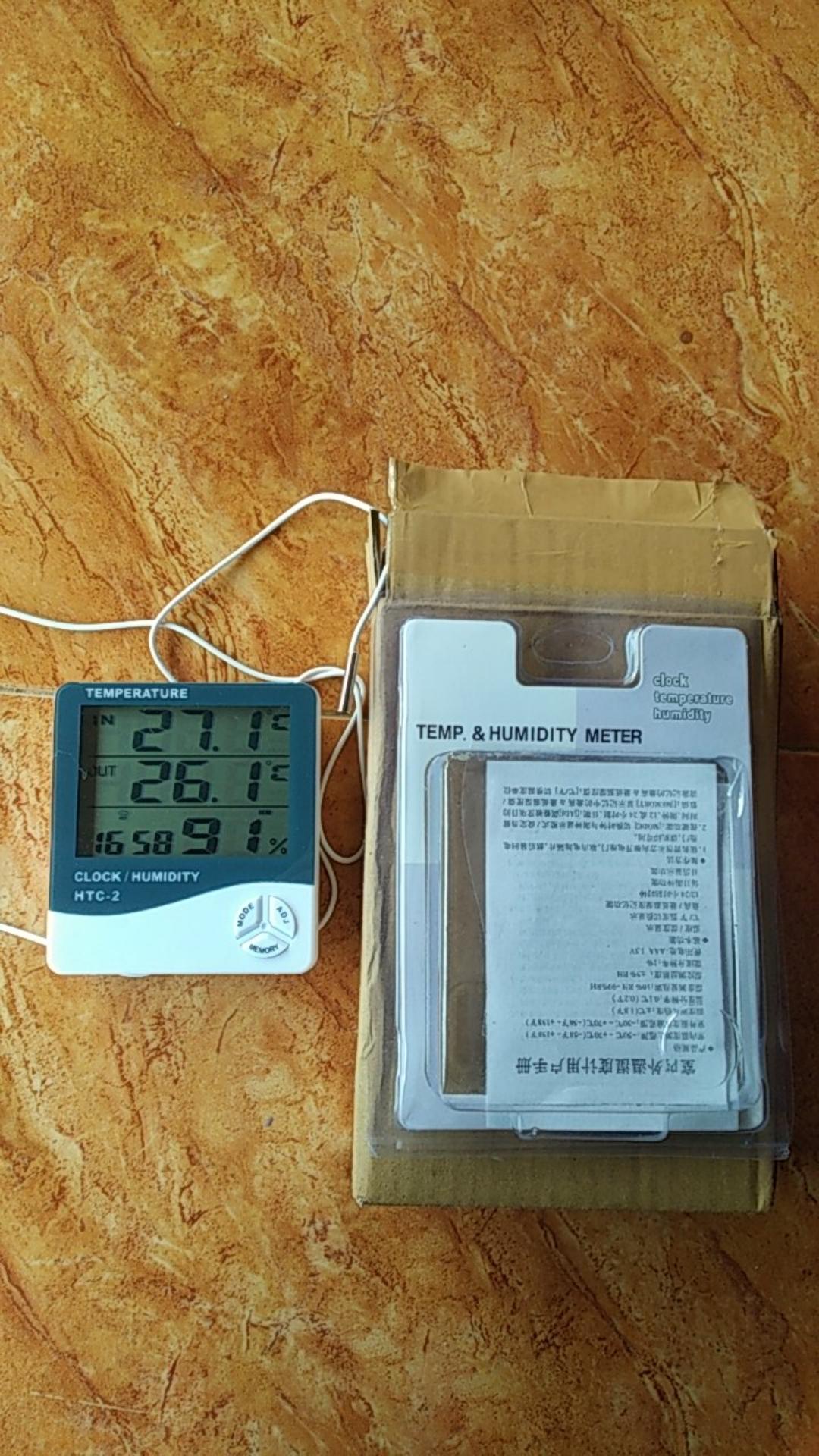 Htc-2 Digital Hygrometer Temperature Meter Clock Htc2 Htc 2 Kabel 1,5m