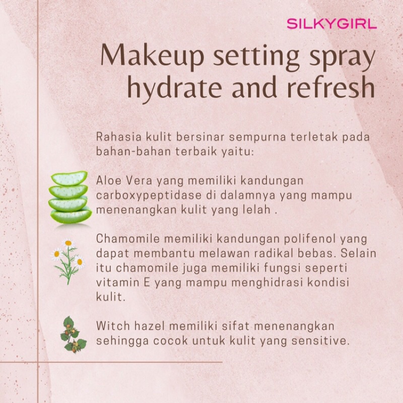 Silkygrill makeup setting spray