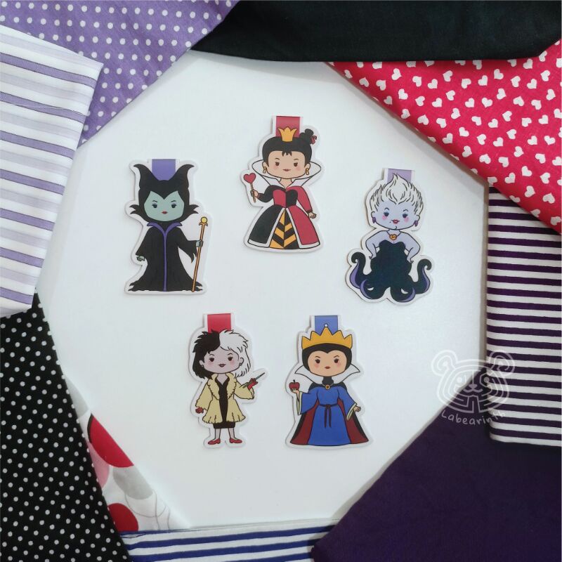 

Disney Villain Magnetic Bookmark | Pembatas Buku Magnet Maleficent Evil Queen Ursula Cruella Queen of Hearts