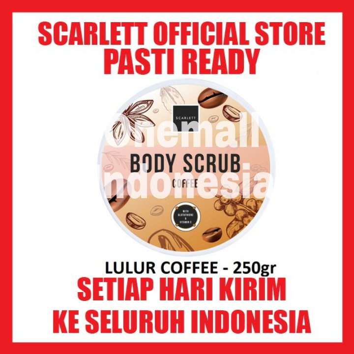 SCARLETT Whitening BODY SCRUB COFFEE KOPI by Felicya Angelista LULUR