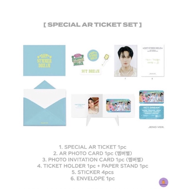 wts/wto    hot summer dream beyond live ar ticket set jeno ver/ anniv dream