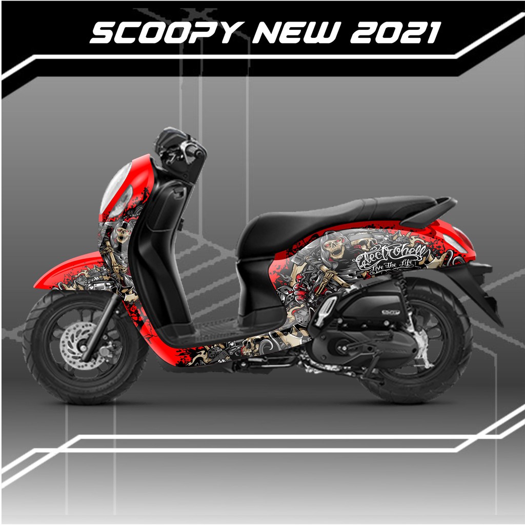 Stiker Variasi/Decal Variasi Motor Scoopy New 2021 Full Body Kode 423