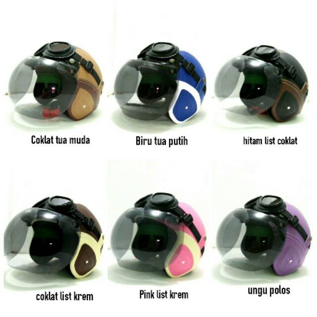 Helm Bogo SNI Kulit Kaca Bogo Ori + Kacamata