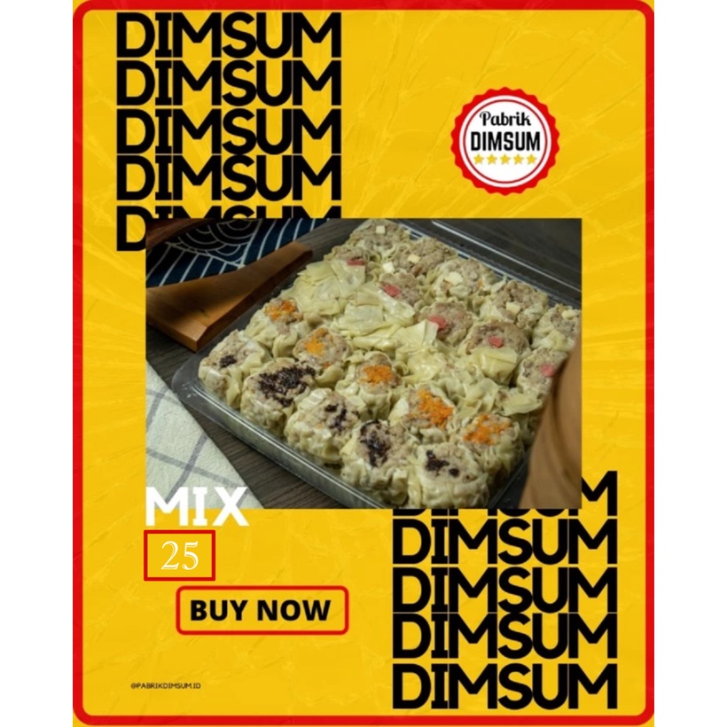 

Dimsum Ayam MIX (Isi 25pcs) | PABRIK DIMSUM (FROZEN FOOD HALAL)