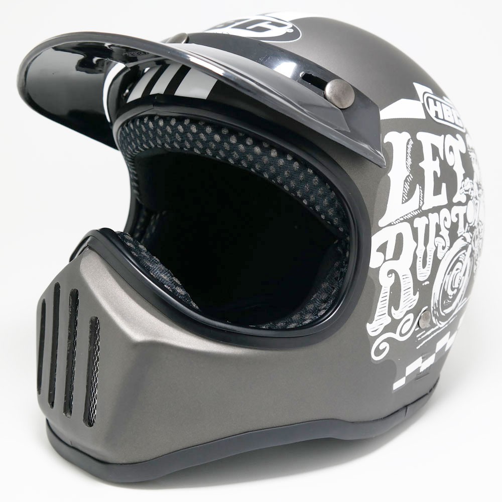HELM CAKIL HBC RUST DUST GREY ( Fullface / Klasik / Retro / Vespa )