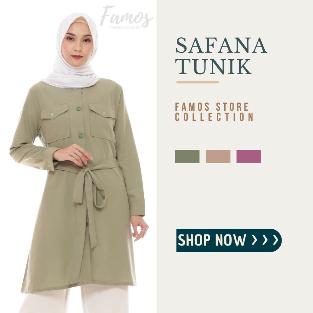 Tunik Panjang Wanita Muslim Kekinian Terbaru 2022 Import Bangkok Remaja Korean Style Kondangan Lebar