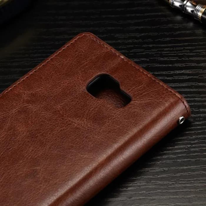 Leather FLIP COVER WALLET Samsung C9   A9 PRO 2016 case casing kulit Limited