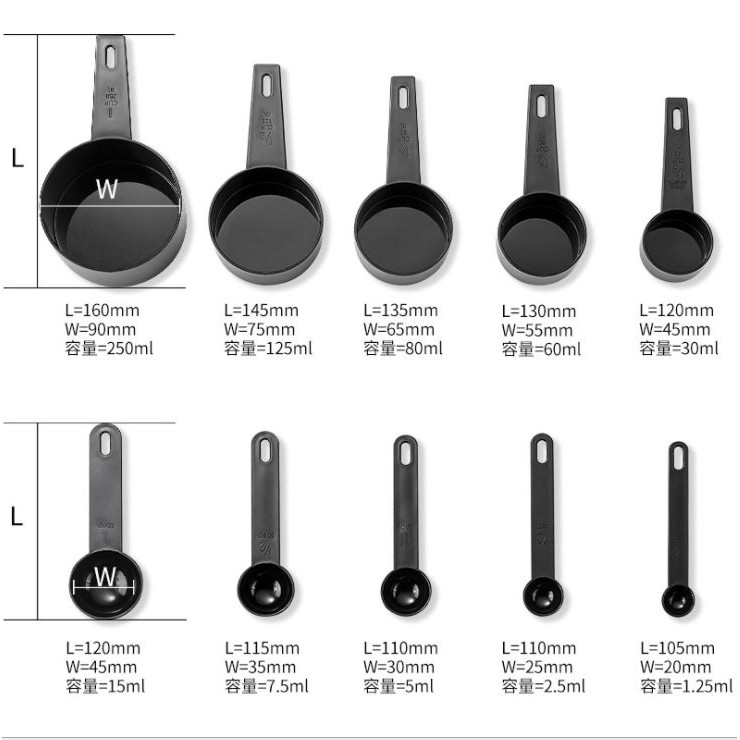 Sendok Takar 10 in 1 Measuring Spoons and Cups Set Sendok Ukur