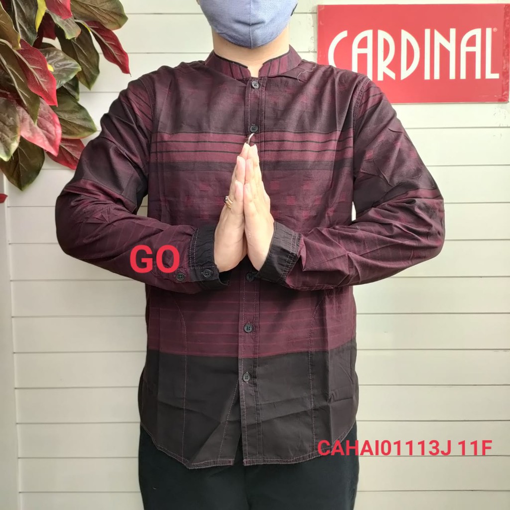 gos TCJ CARDINAL KEMEJA KOKO CASUAL Pakaian Pria Muslim Baju Cowok Lengan Panjang