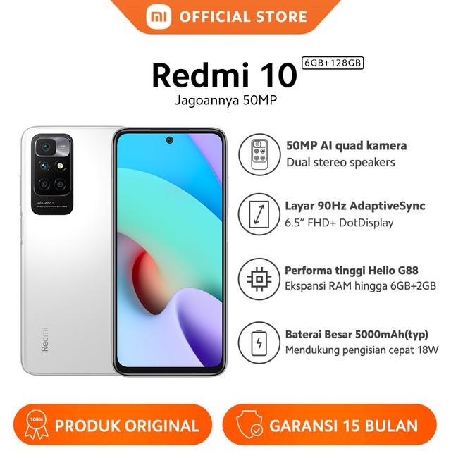 Xiaomi Redmi 10 (6GB+128GB) Helio G88 50MP AI Quad Kamera Layar FHD+ 6,5&quot; 90Hz 5000mA