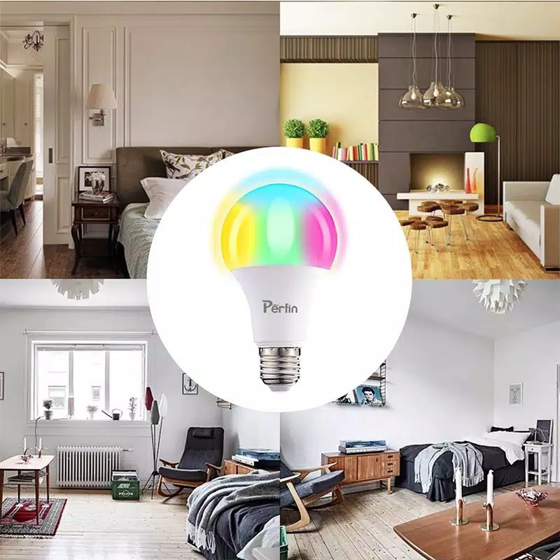 Lampu Bohlam murah LED RGB Berubah Warna  Perfin PFLG02 10W+ Remote Control