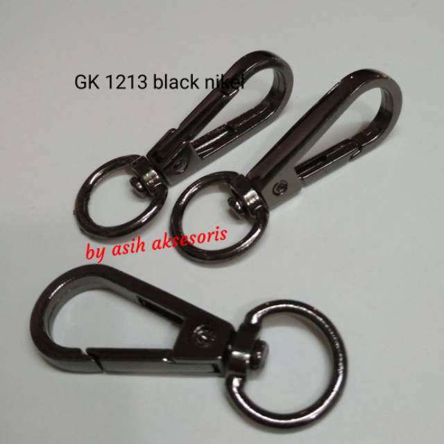 Pengait tas 1,3cm / 1213 black nikel