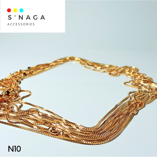 XUPING - Kalung Italy Kaca GOLD 1.0/ 45cm