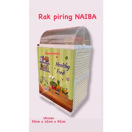 Rak piring / rak piring plastik / lemari piring naiba bahan premium