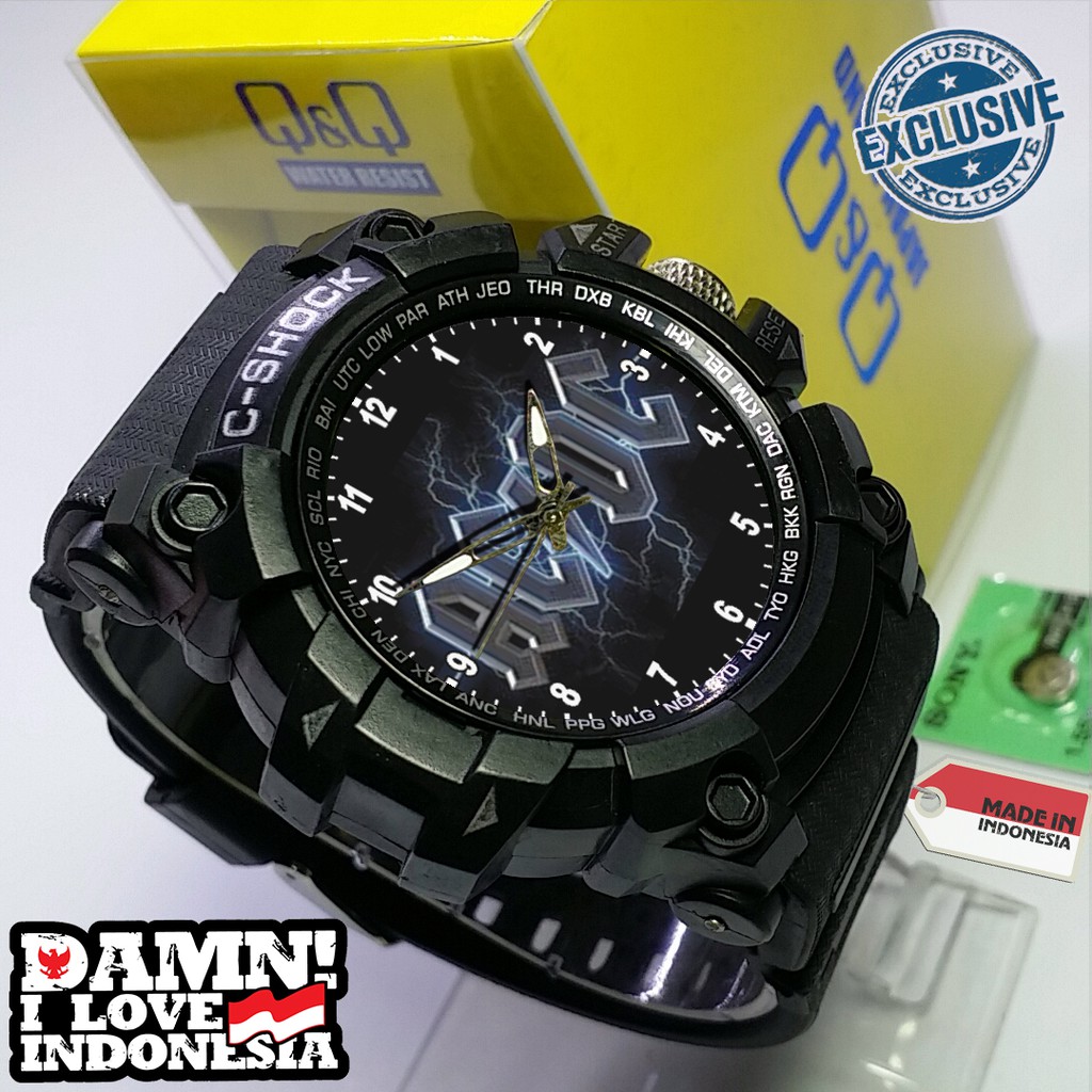 (EXCLUSIVE ) JAM TANGAN ACDC WATER RESIST FREE BOX DAN BATREI - NO.15