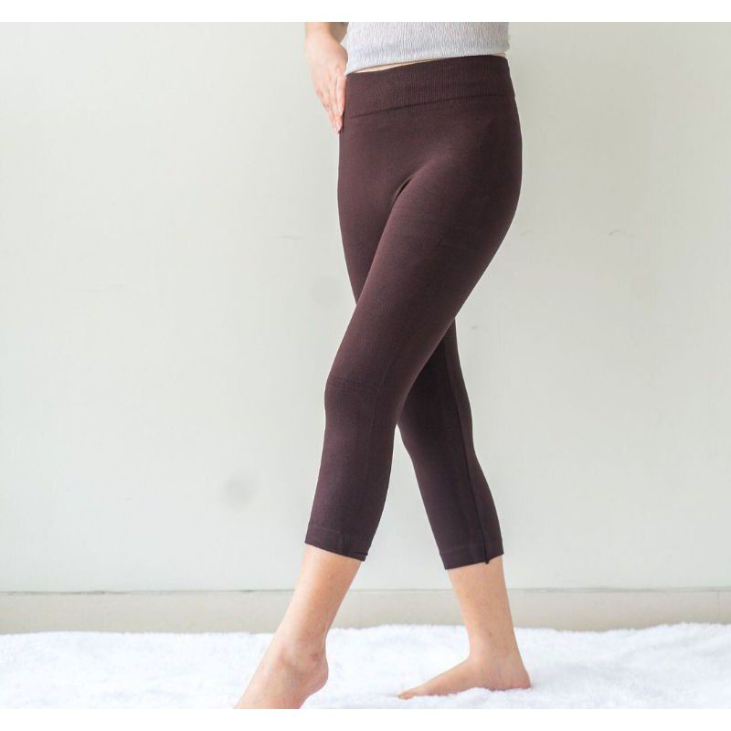 Legging HW 7/8 Wanita Import Legging Pendek Wanita Premium Merk Neron 701 Tebal