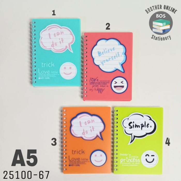 

FBI Notebook Spiral A5-80Lbr/Buku Spiral/Catatan/Diary/Ring Book/Notes