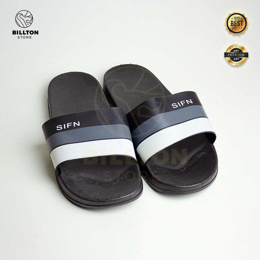 Sandal Pria Slop Sandal Flip Flop Slippers Slip On Karet Premium Empuk &amp; Anti Putus