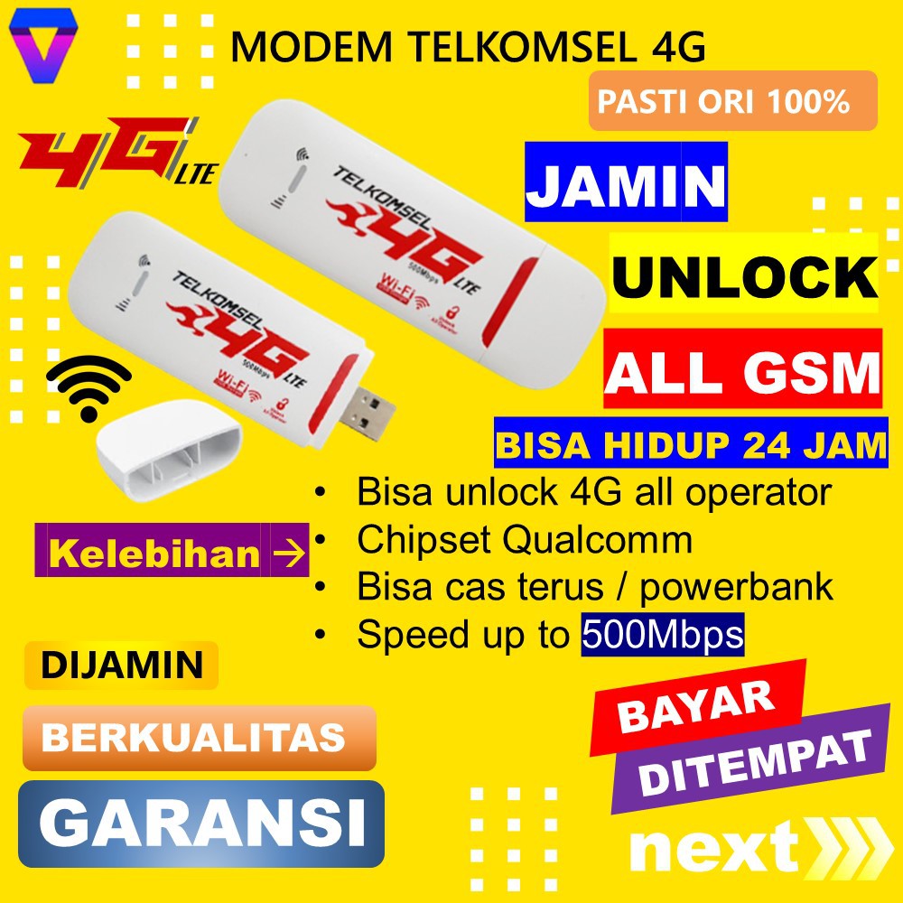 Modem Wifi Telkomsel Portable 4G Modem Mifi USB Unlock All operator Router 4G Sim Card 500mbps JS49