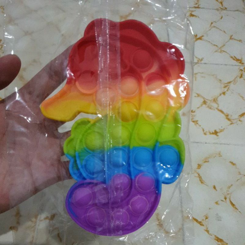 POP IT Rainbow Popit Macaron Murah | Pop it mainan-Kuda Laut Rainbow
