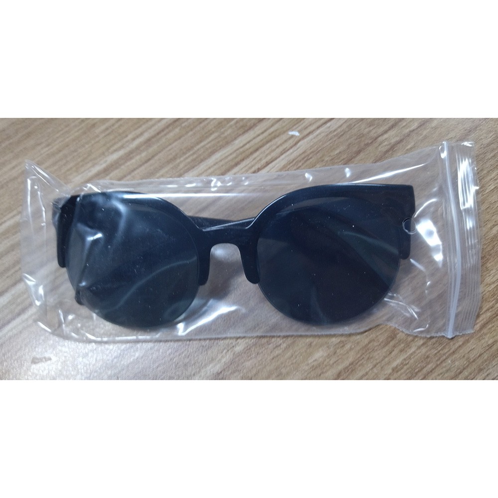 Moonar Kacamata Vintage Cat Eye UV400 - OMHZ42BK Black