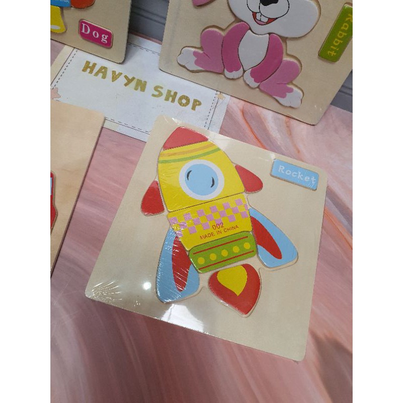 PUZZLE KAYU MINI kecil 15cm x 15cm/mainan edukasi anak-1