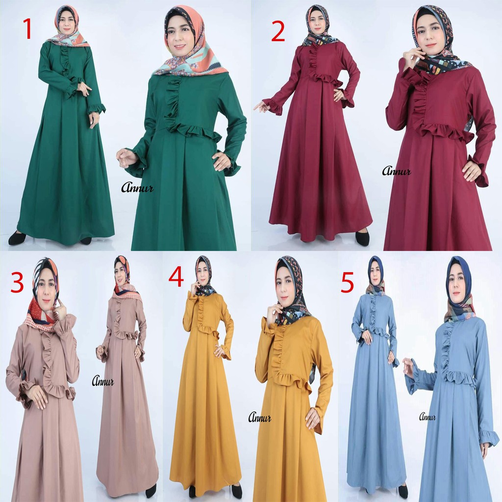 Gamis KOMBINASI Murah - Gamis KOBINASI Mewah Tapi Kalem - Bahan moscepe NO hijab