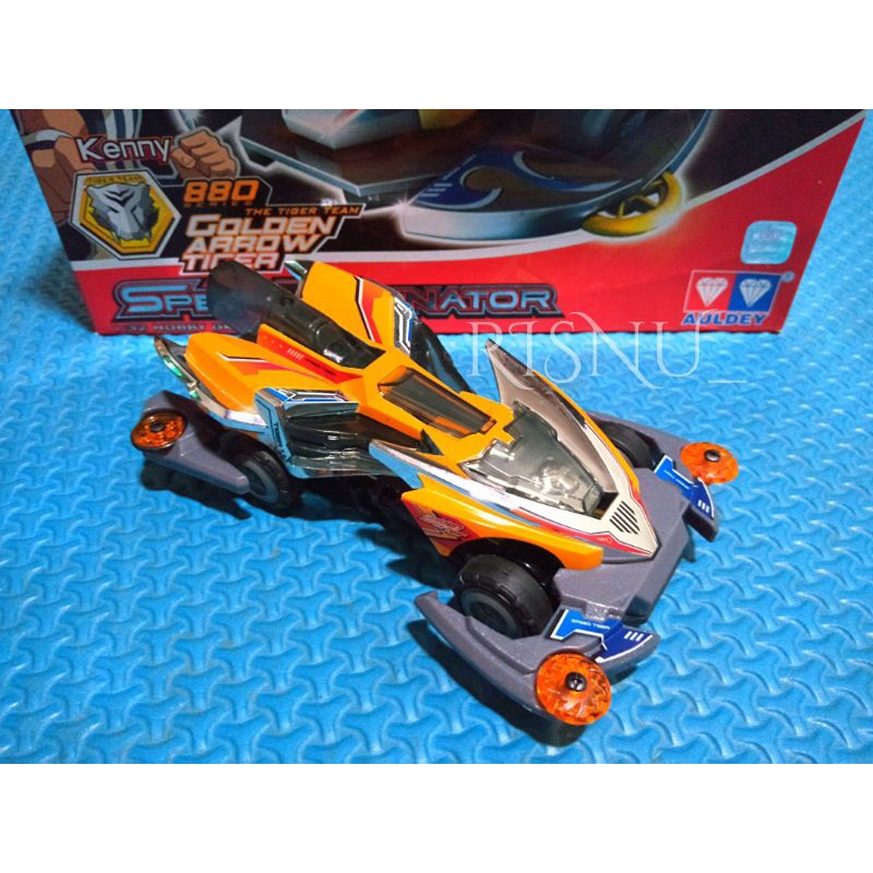 Tamiya mini 4wd mainan mobil balap Go for speed GFS - Golden arrow Tiger ( Tamiya bekas )