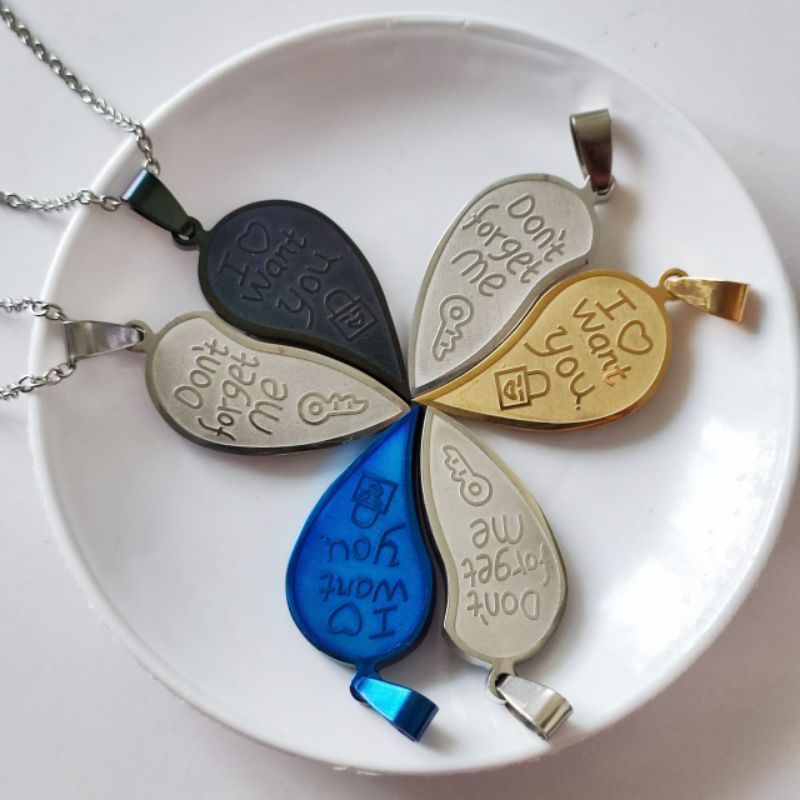 Kalung Kopel Titanium Pria dan Wanita V10