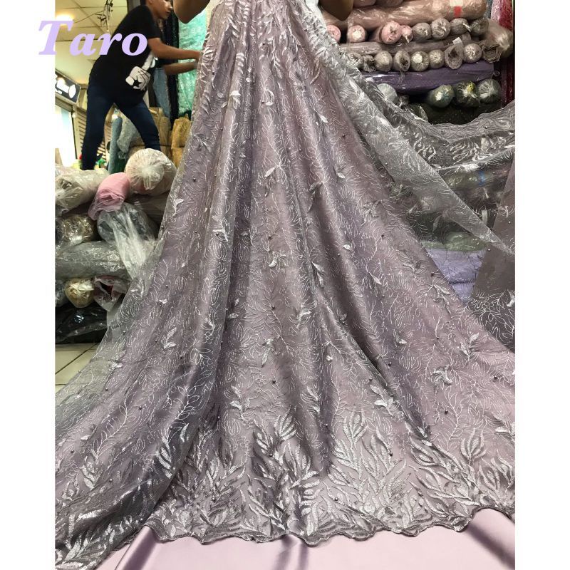 NEW KAIN bahan tile akar mutiara bordir / bahan kebaya brokat Tulle.