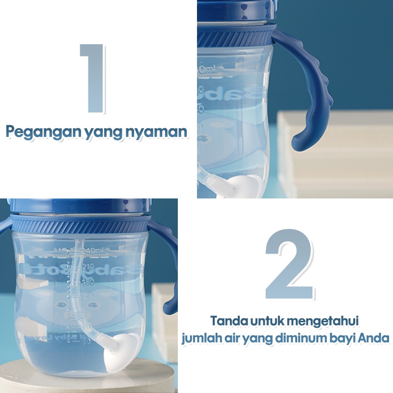 Letyeah &amp; Kaizenliving Botol Minum Bayi Dan Anak BPA Free/ Baby Training Bottle 270ml/Gravity Sedotan Cup