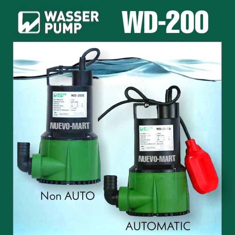 Jual WASSER Submersible Pump Pompa Celup Air Bersih WD 200 E WD 200 EA ...
