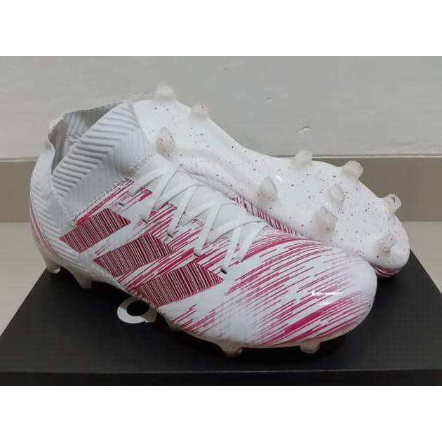 SOCCER SHOES ORIGINAL GRADE SEPATU BOLA - SOCCER ADIDAS NEMEZIZ 18.2 WHITE PINK - FG KUALITAS