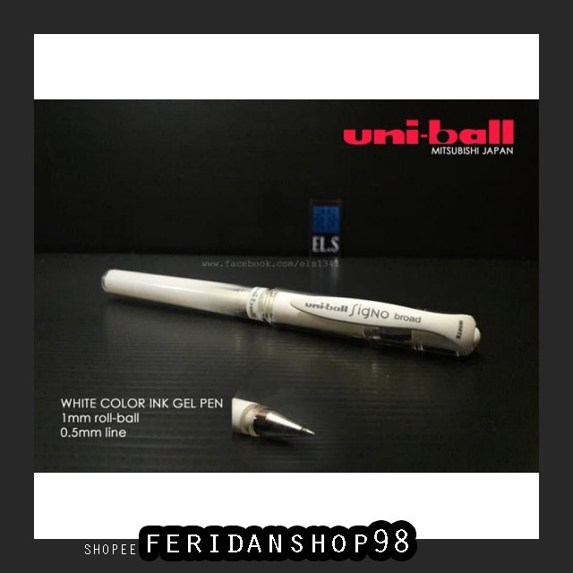 

BT481 UNI-BALL SIGNO BROAD BEST PEN GEL WHITE BY FERIDANSHOP98