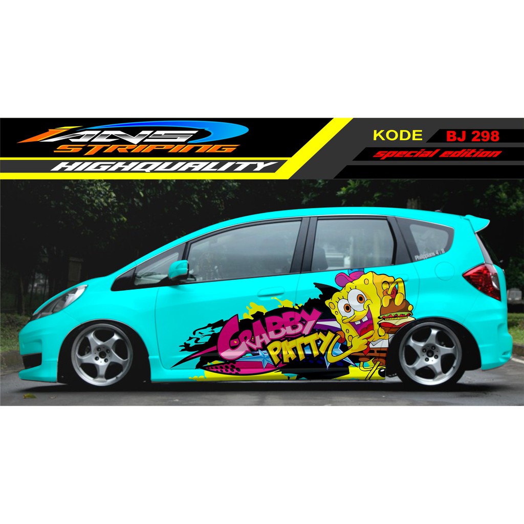 DECAL STICKER MOBIL JAZZ, BRIO, YARIS, AGYA / STIKER MOBIL / STIKER PRINT MOBIL