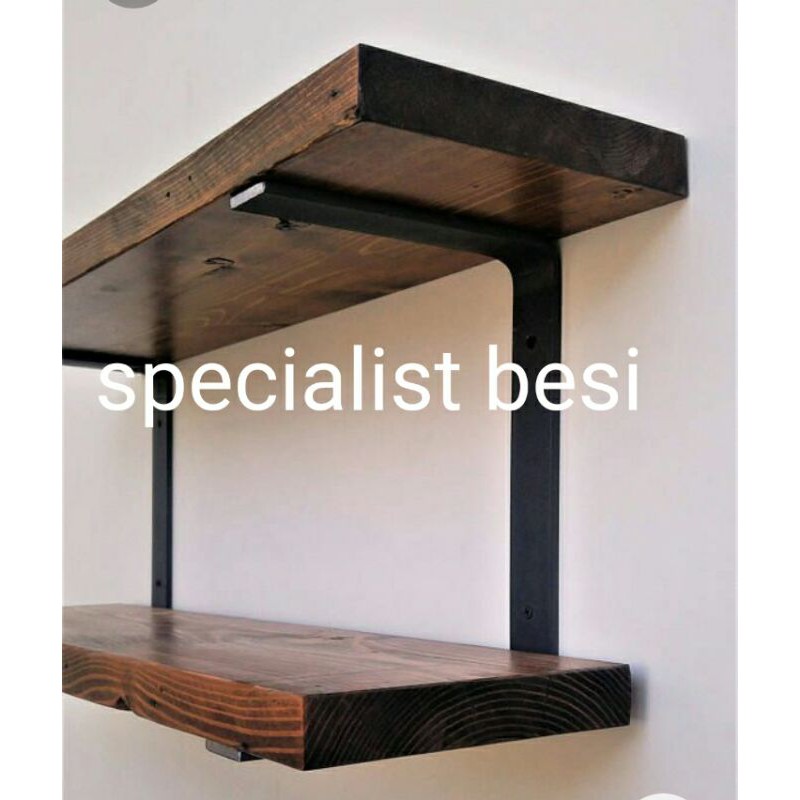 Rak besi siku rak tempel dinding model C harga 1pcs besi saja