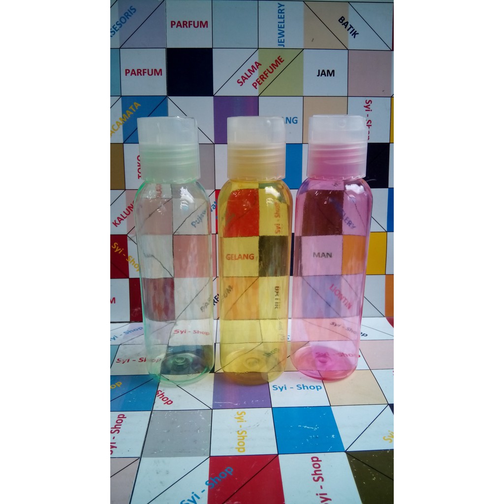 Botol Kosmetik 100 ml Plastik Tutup Press Top