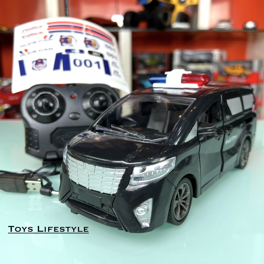 Mainan Mobil Remote Control Alphard (Buka Pintu Dengan Remot) - Hitam