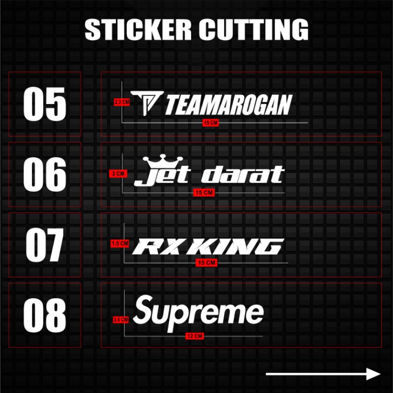 Stiker Cutting PUTIH JET DARAT RX KING  PSKNMTC SPEEDHUNTERS PROSTREET  Stiker Helm Stiker Motor