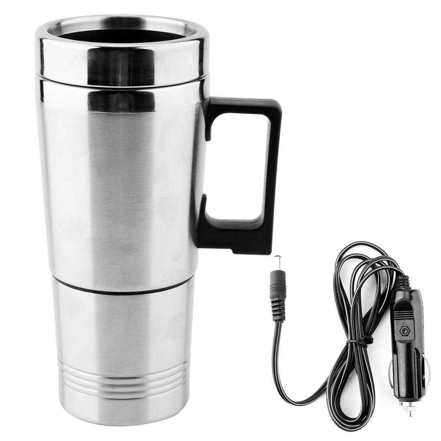 Elektrik Gelas Pemanas Air  Di Mobil Car Mug Water Heater Car Heated Drinking Mug 12V 350+150ML