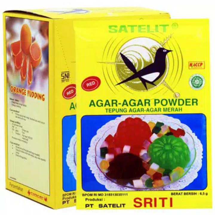 

ANEKA SNACK AGAR AGAR POWER SATELIT MERAH 7 GRAM / Tepung Agar Agar/ Agar Agar Powder