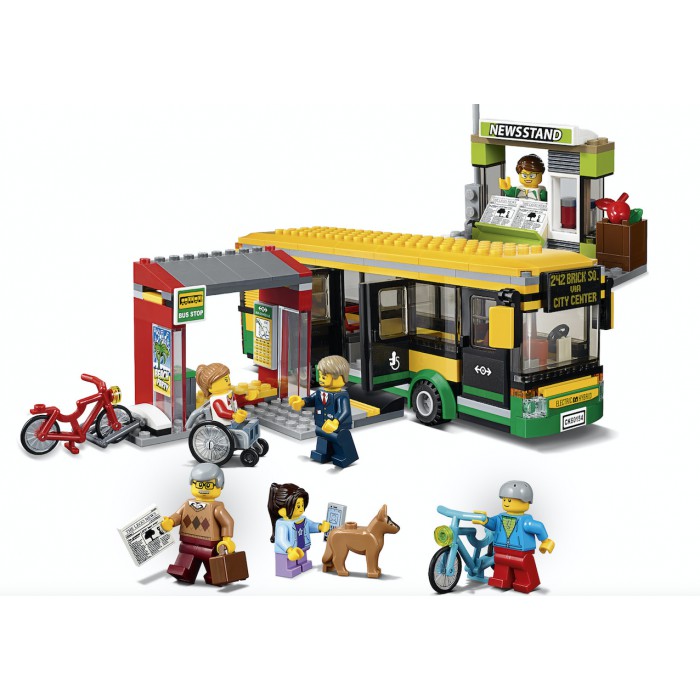 lego city town bus station 60154