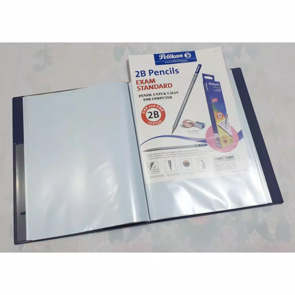 MAP PLASTIK DOKUMEN CLEAR HOLDER A4 40 LEMBAR WARNA WARNI BAGUS 132CW KING JIM