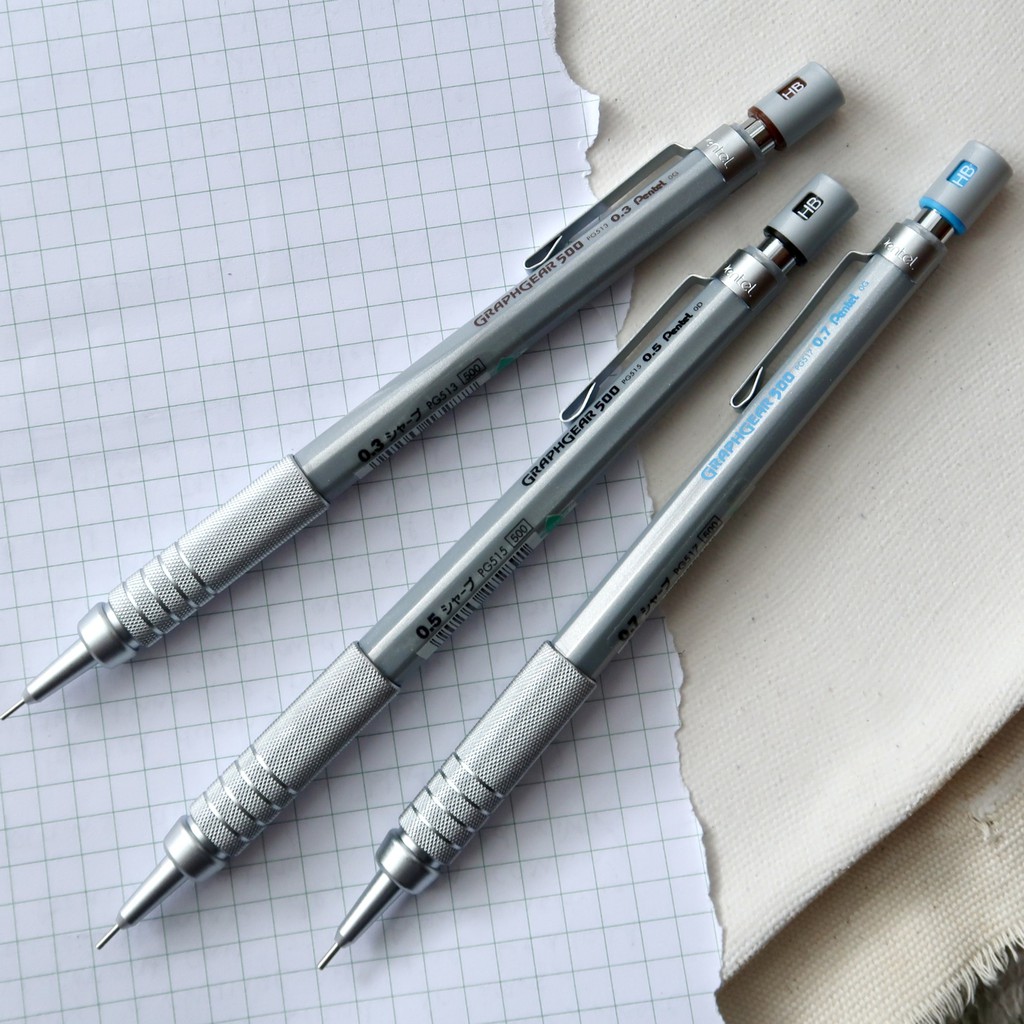 Pentel Graph Gear 500 Mechanical Drafting Pencil (0.3 / 0.5 / 0.7 / 0.9)